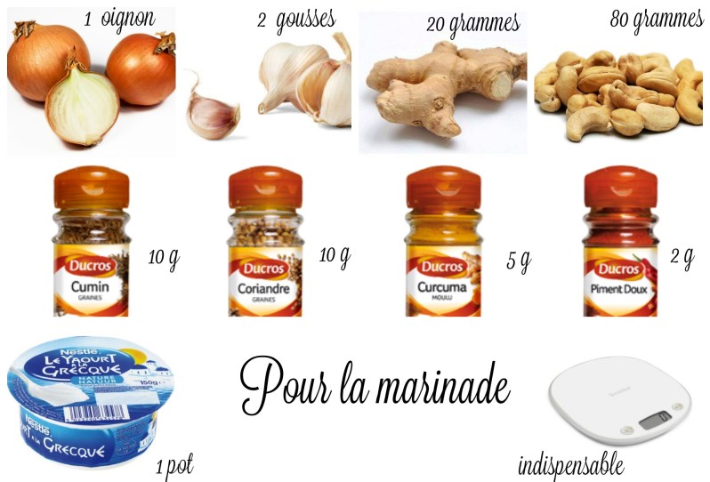 poulet Korma marinade