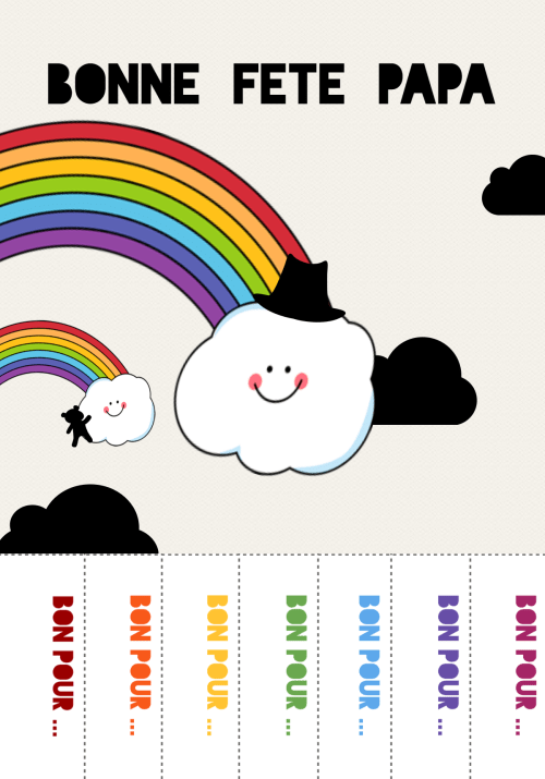 bonne fête papa rainbow