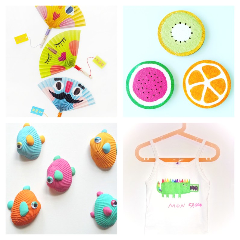 activités colorées de l'été