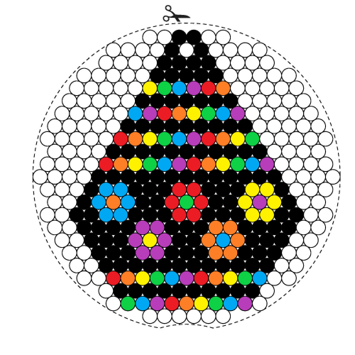 pendentif fleurs arc en ciel