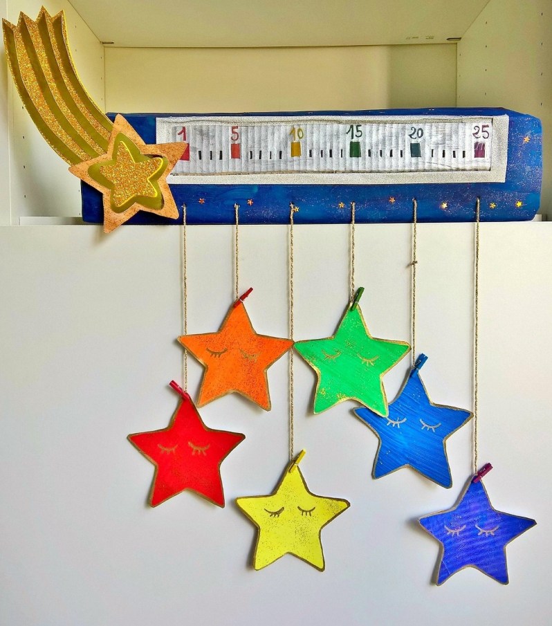 Calendrier de l'avent étoilé et ses étoiles à gratter (4)