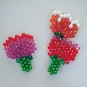 Carte bouquet de fleurs Aquabeads fete des meres (4)
