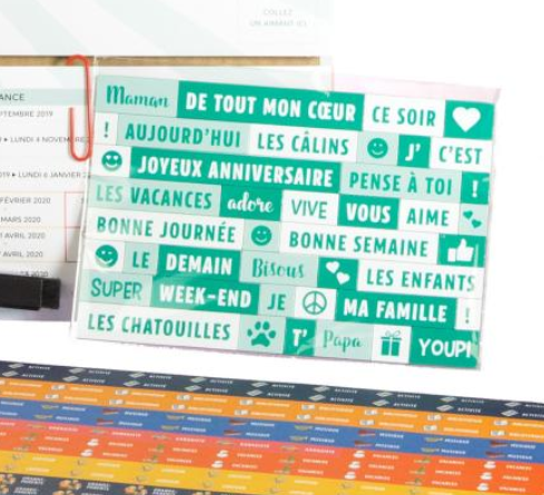 calendrier familial magnets messages