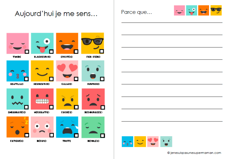 journal des émotions