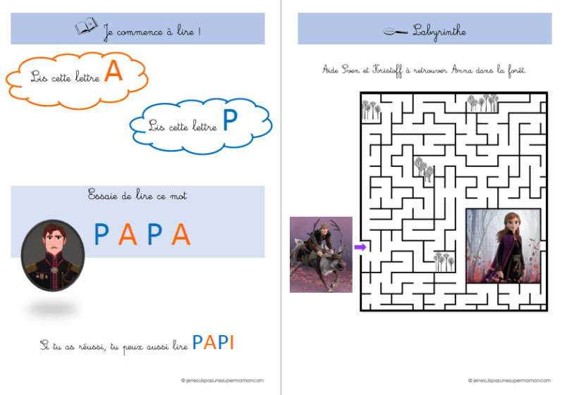 La reine des neiges cahier d'activite 2