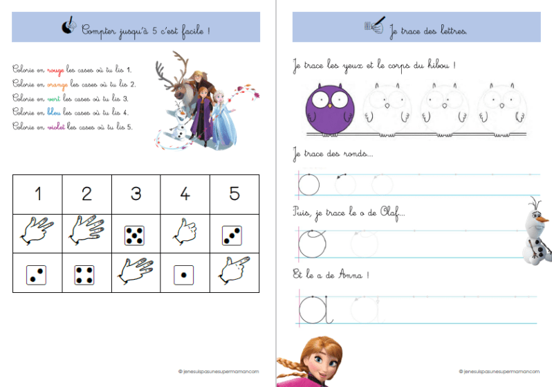 La reine des neiges cahier d'activite